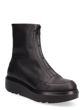 Wild Shoes Boots Ankle Boots Ankle Boot - Flat Musta Wonders