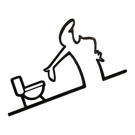 Tegneserie Toiletformet Jern Metal Dør Top Ornament Til Badeværelse Stue