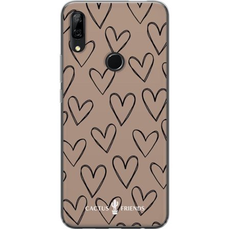 Yhteensopiva Puhelinkuori Huawei Huawei P Smart Z Cactus and Friends - Earthy Sketch Hearts