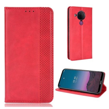 Alpha läder Nokia 5.4 fodral - Röd