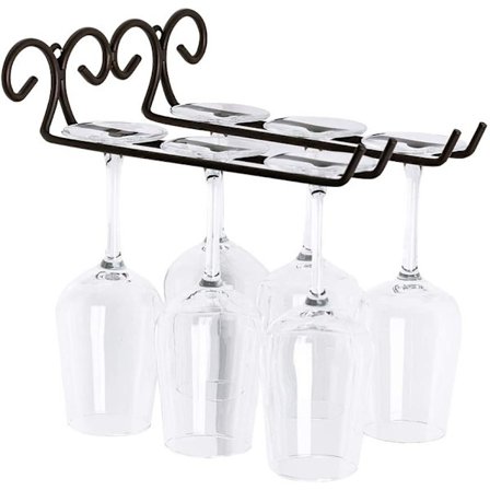 1 stk. Jernveggmontert Vinglassholder Vintage Fotet Glass