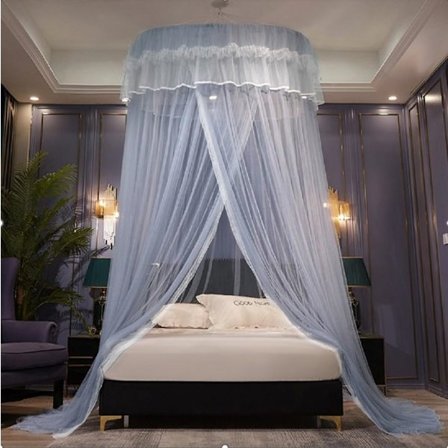 Prinsesse Sengehimmel Myggnett, Fint Maske Myggnett Baldakin for Barn Voksne Tvilling Full Queen King Seng (Grå)_qcx