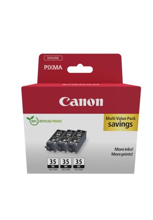 Canon PGI-35BK Triple Pack - 3-pack - svart - original - blekkbeholder