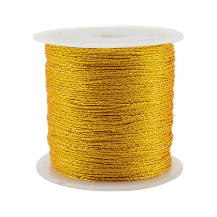 (Guld) 0,2 mm spole guld metallic snor glimmer tråd smykker B, ZQKLA