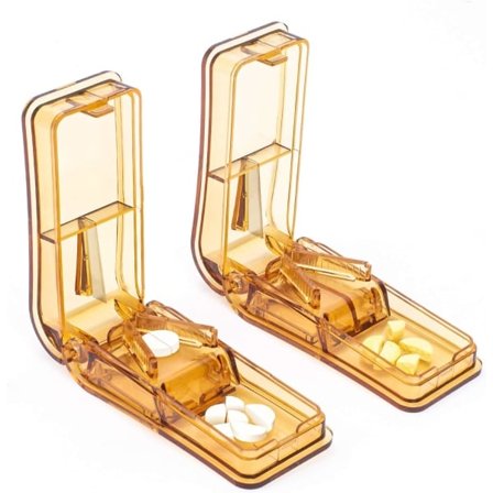 2 st Pillerklyvare, Professionell Pillerdelare för att dela små eller stora piller i hälften