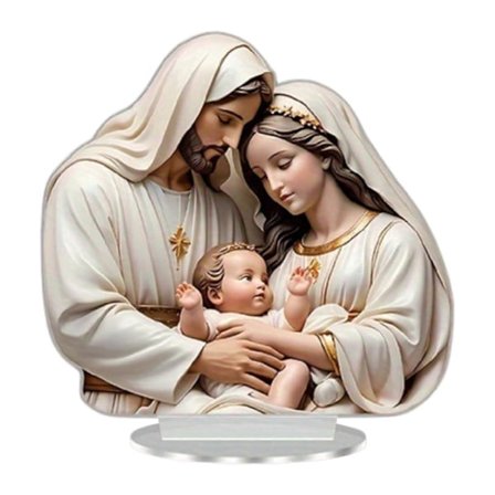 Julekrybbe Jesu Fødsel Julebordpynt 2D Flad Akryl