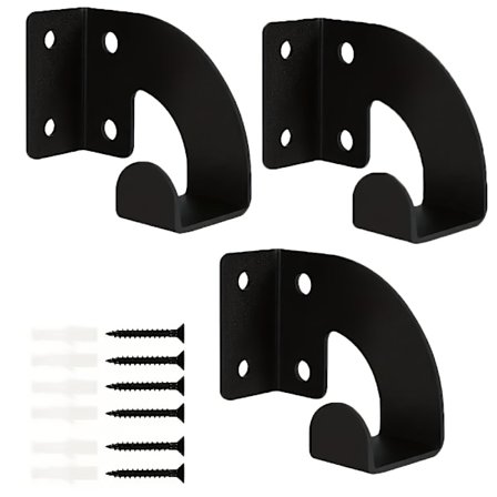 3-pack Kraftigt Motorsågs Väggfäste i Metall med Verktygsfri Installation & Låsmekanism - Garageförvaringsställ med Övre & Nedre Hållare