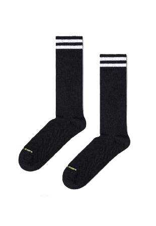 Happy Socks Sneaker Thin Crew Sock Strumpor Herr Svart 41-46
