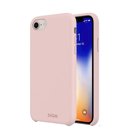 SiGN Liquid Silicone skal till iPhone 7 & 8/SE 2 - Rosa