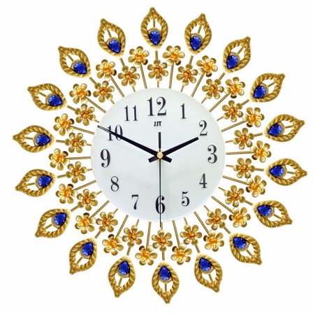 Vintage seinäkello, suuri seinäkello, moderni kello, rauta taide kulta koristeellinen kello ei tikittävä paristokäyttöinen kotiin, olohuoneeseen, 