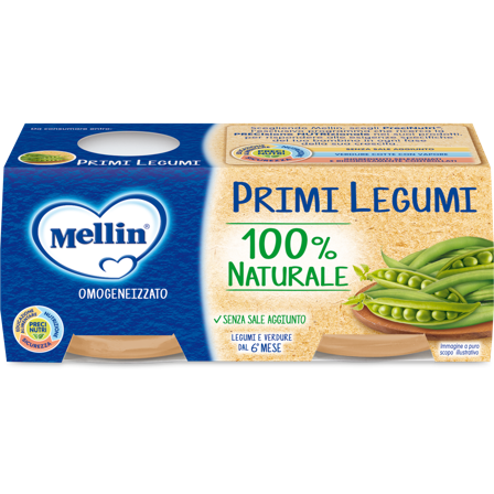 Mellin Omogeneizzato Primi Legumi 6M+ 2x80g