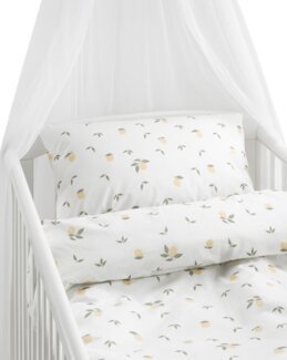 Sengetøysett sprinkelseng Lemons 2-deler Hvit