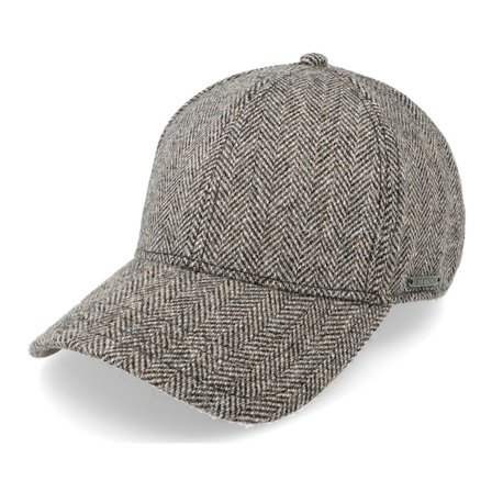 Stetson - Baseball Cap Wool Herringbone Grey Flexfit Flexfit Grey Cap - @ Hatstore