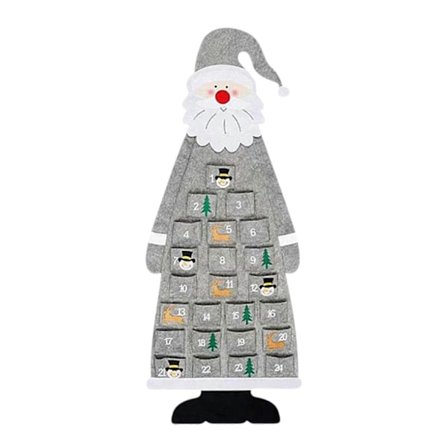 Joulukalenteri 24 päivää Yhteensopiva Joulupukin Joulunodotuksen kanssa Ripustuskoriste kotiin, toimistoon, oven seinälle [D]