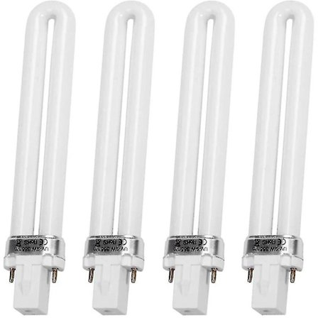 4 stk 9W UV-lampe Lys for Neglekunst Tørker Herding Lampe U-formet Lampe Pære Rør