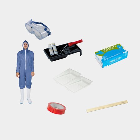 Paket zum Streichen von Antifouling - mit Schutzausrüstung - Boot