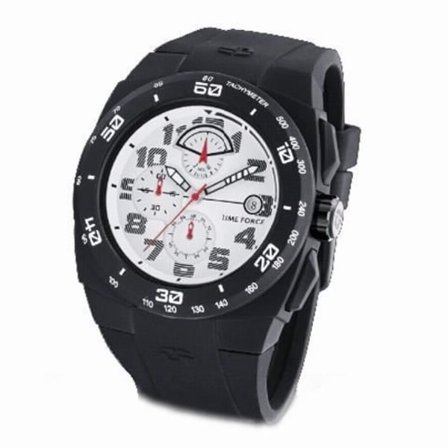Klocka - Time Force - TF4193M02 - Kvarts - Analog - Vit harts