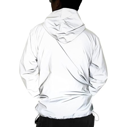 Lysande Jacka Trendig Jacka Plus Size Lös Reflexjacka Herrjacka UltraSynlig Reflexlöpning för Män