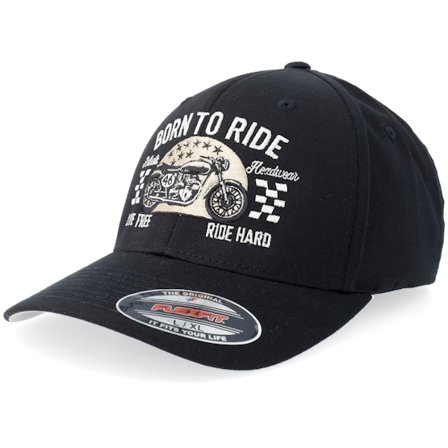 Born To Ride - Noir flexfit Casquette - Live Free Ride Hard Biker Black Flexfit @ Hatstore