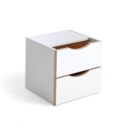 Schubladeneinsatz RICO, 2 Schubladen, weiß