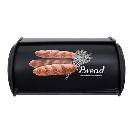 Oppbevaringsboks for bakeribrød, multifunksjonell oppbevaringsboks, brødboks for husholdningsbruk (Svart)