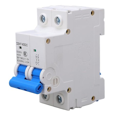 DC Miniatyrkretsbrytare Uppgraderad 2P 500V Luft för Solcells-PV-Systempaneler Nät 32A [Db]