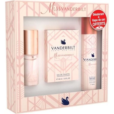 VANDERBILT Gavesæt, Eau de toilette 30 mL med 15mL taske spray og deodorant 150mL