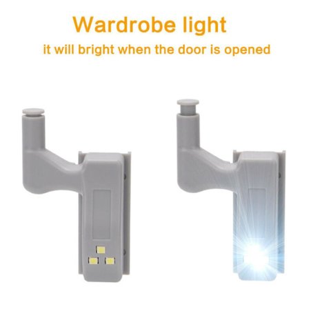 10pcs Led Sensor Night Light Closet Hinge Wardrobe Cabinet Lamp