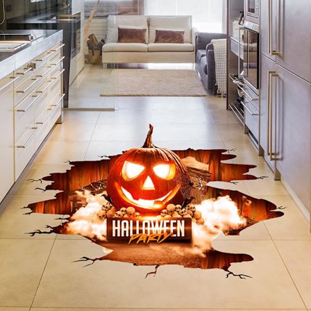 3D Halloween-vægklistermærker, aftagelige, græskar Halloween-vægklistermærker