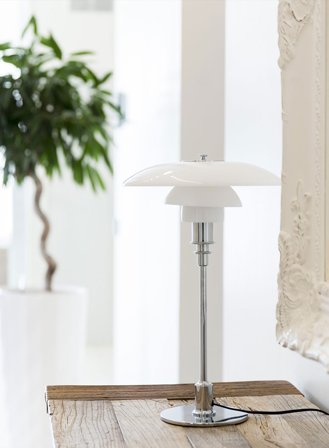 PH 3/2 bordlampe - hvit/krom