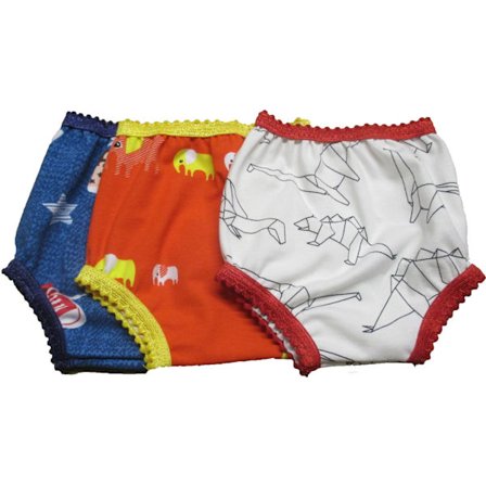 3-pack trosor i blått,orange, vitt till Baby Born, dockkläder.