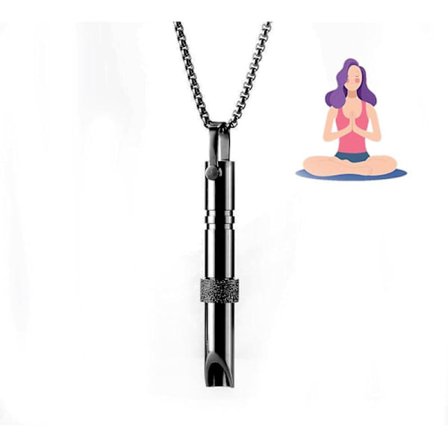 Stop Rygning Halskæde, Angstlindrende Åndedragshalskæde, Åndedragshalskæde Sort