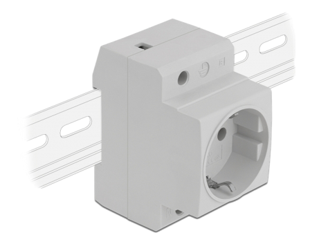 Delock Power Socket with a Side Grounding Contact for DIN Rail 5 piece