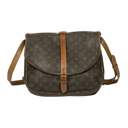 Louis Vuitton Vintage, Pre-owned Saumur 30 Monogram Messenger Bag Bruin, Dames, Maat:ONE Size
