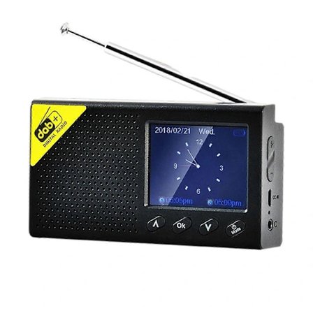 2.4 " Bärbar DAB DAB+ Digitalradio FM Uppladdningsbar Bluetooth Musikspelare LCD ft
