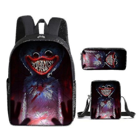 Poppy Playtime Skoletaske Børn Rygsæk Eller Madkasse Eller Pen Taske Eller Tre-delt Sæt Til Børns Gaver (Fww)