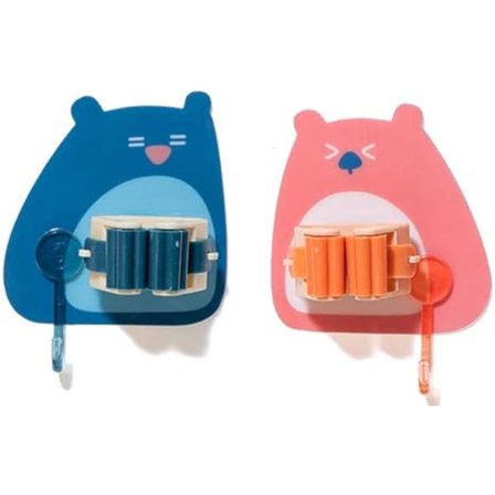 2-pack väggmonterad mopp- och kvasthållare med 1 krok, ingen ånger