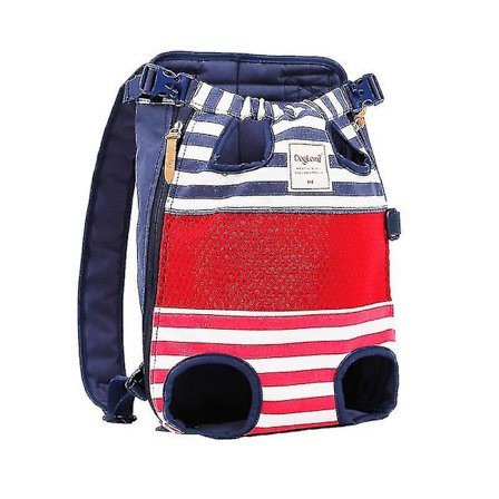 Husdjursryggsäck, ryggsäck för hund och katt med justerbar transportväska, rese-ryggsäck för husdjur