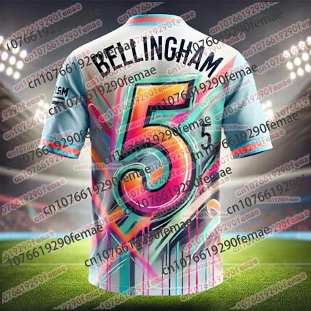 REA Bellingham Mode Tryckt Mönster Herr Fan Minnesutgåva Sport T-shirt Daglig Utomhus Snabbtorkande Tröja