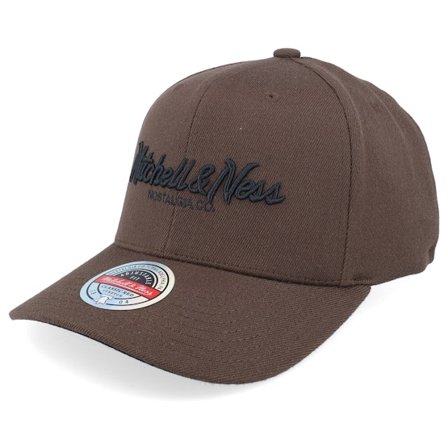 Mitchell & Ness - Brun adjustable Caps - Pinscript Classic Red Brown/Black Adjustable @ Hatstore