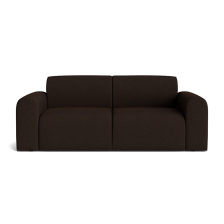 Interlude 2 personers sofa - Cona Mørkebrun - 190x100x75cm - Komfortabel 2 personers sofa med Nozag fjedre og slidstærkt Mørkebrunt polyester betræk