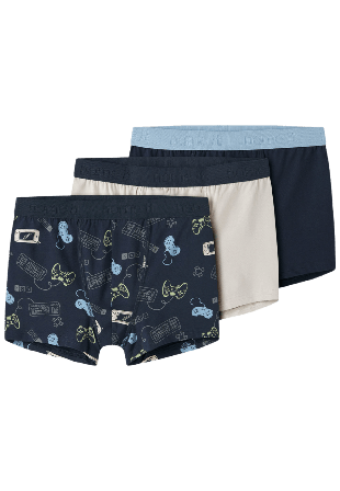 Name It NKMBOXER 3P NAVY GAMER Kalsonger Herr Flerfärgad 158/164