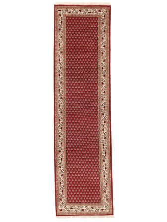 Mir Indo Rug 82X300 Runner Dark Red/Brown Wool, India