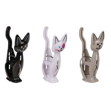 3-Pak - Poseklype - Klips til pose – Katt