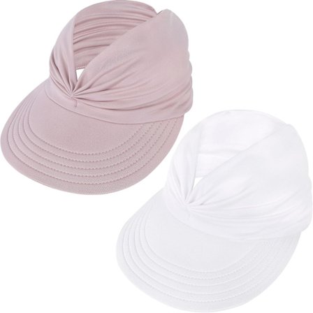 Solhatter for kvinner UV-beskyttelse Solskjerm Bred brem Sommerhatter med hestehale