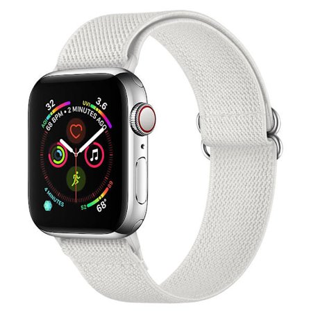 Elastiskt Nylonarmband Apple Watch Series 11 42mm Vit
