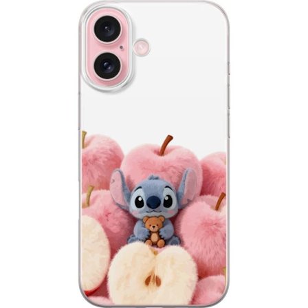 Yhteensopiva Puhelinkuori Apple Apple iPhone 16 Värikäs kollaasi futuristisilla tyttöryhmän hahmoilla, sydämillä ja glitterillä nykyaikaisessa