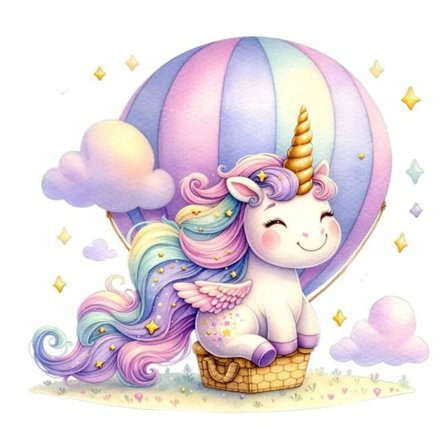 Poster med Enhörning A4