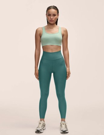 Casall Graphic High Waist Tights - Green - 38