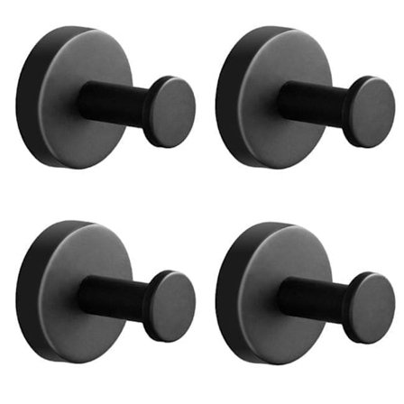 4 stk. veggkroker i børstet nikkel, håndklekroker i rustfritt stål SUS 304 – for bad og kjøkken_TF_TF